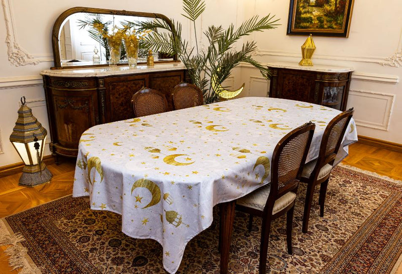 The Magical Golden Crescents table cover