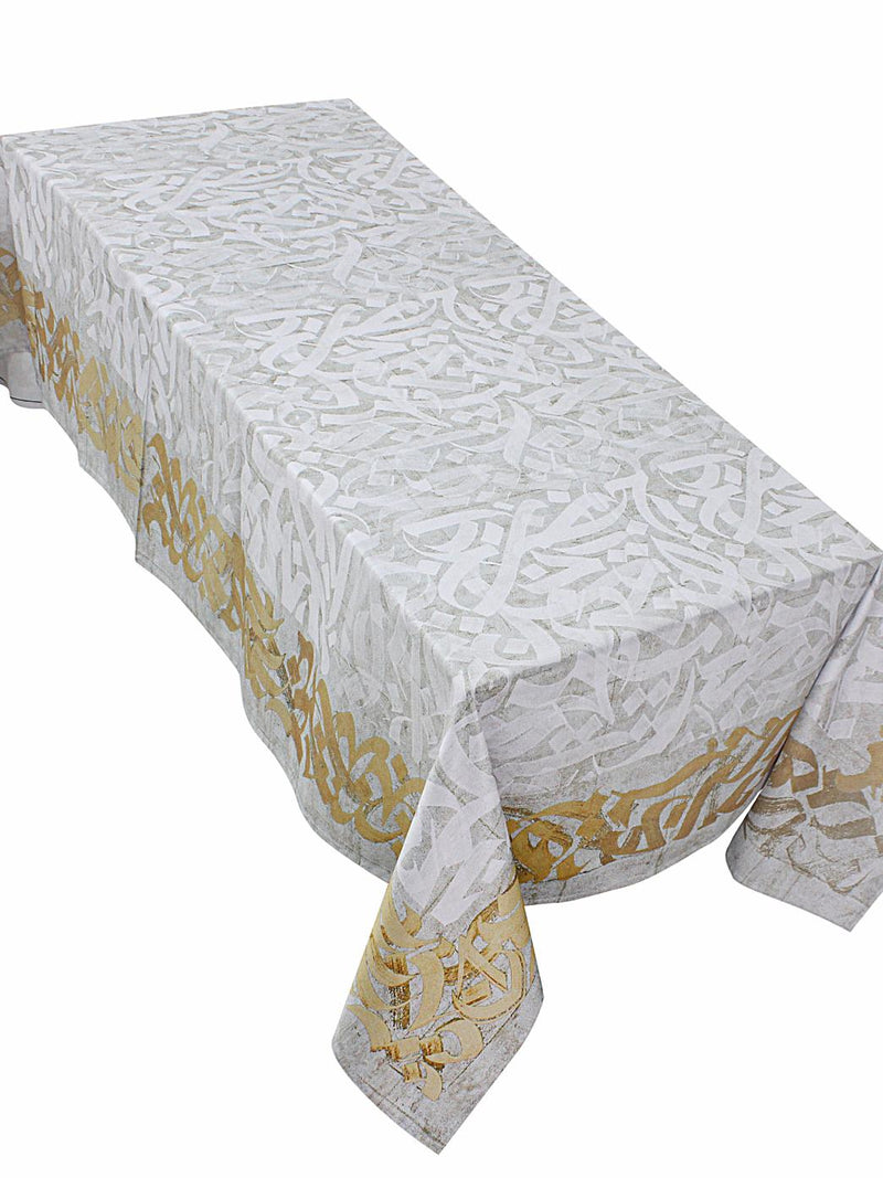 The Chic calligraphy in grey table cover (M)