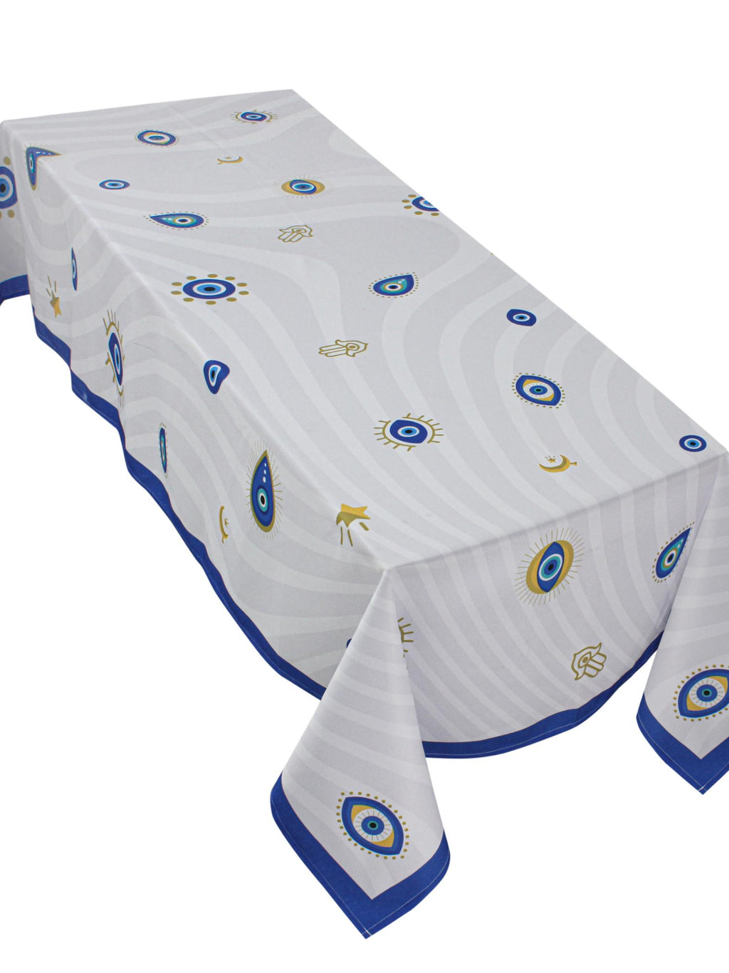 The Rippled blue eyes table cover