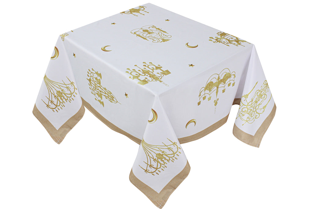 The Golden chandeliers table cover (S)