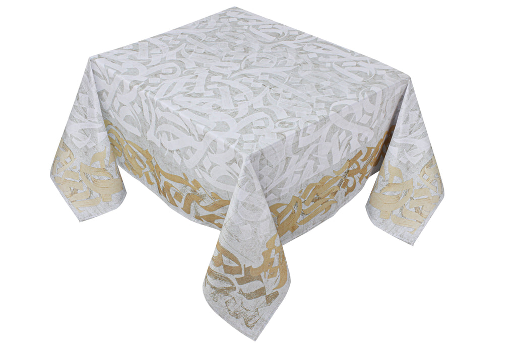 The chic calligraphy in grey table cover (S)