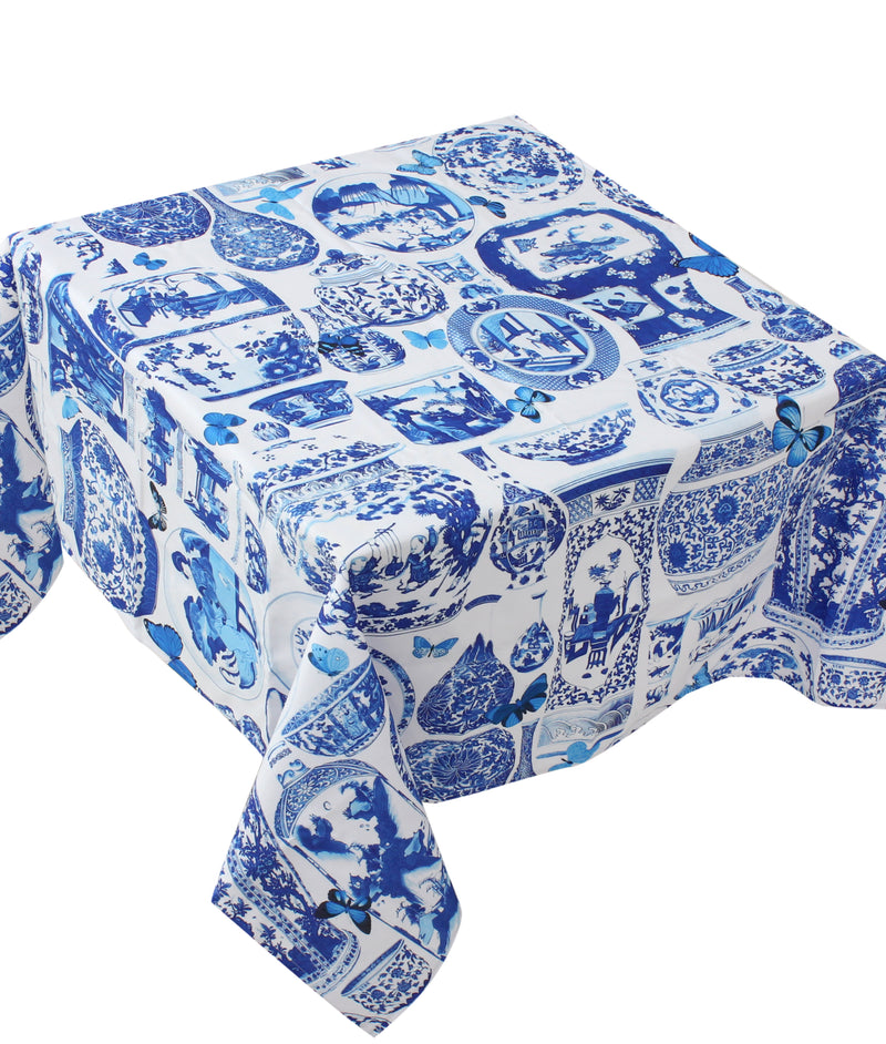 The Bleu blanc elegance squared table cover