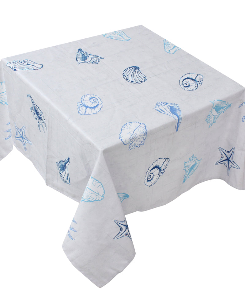 The seashells squared table cover