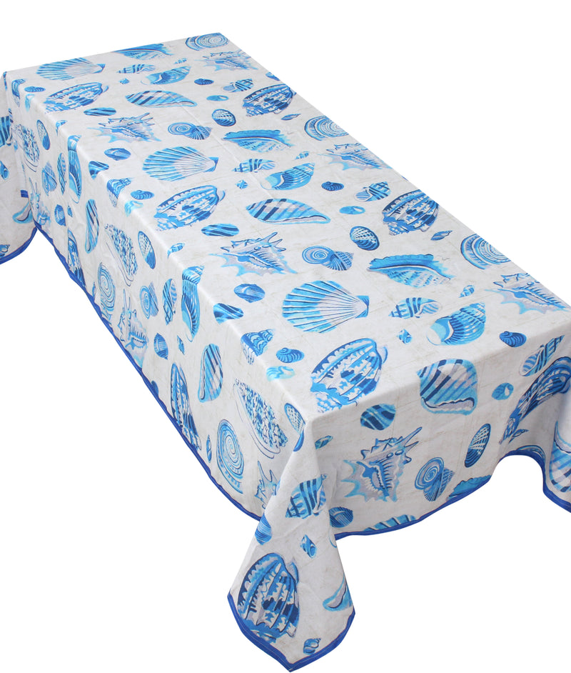 The blue big shells table covers