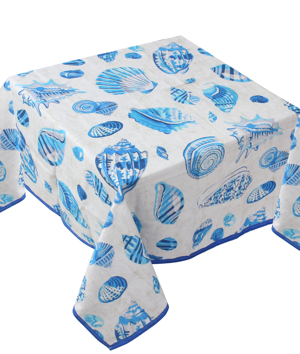 The blue shells squared table cover