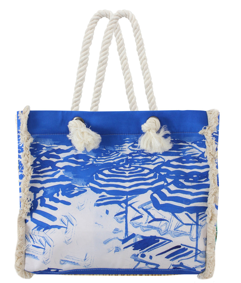 The blue lovers umbrellas Tote bag