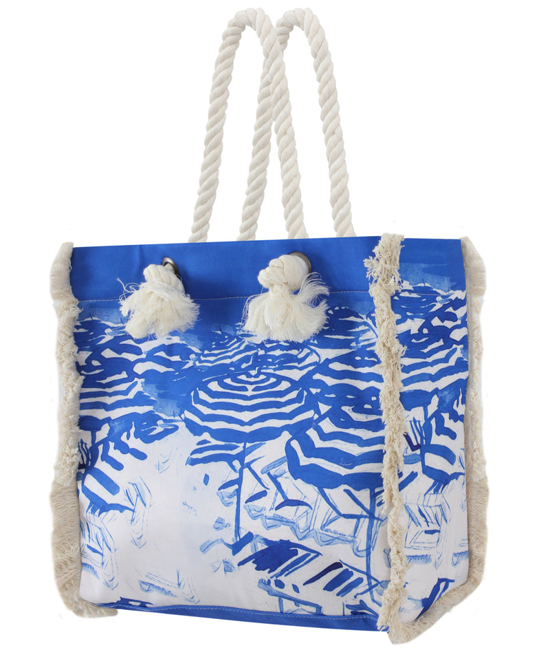 The blue lovers umbrellas Tote bag