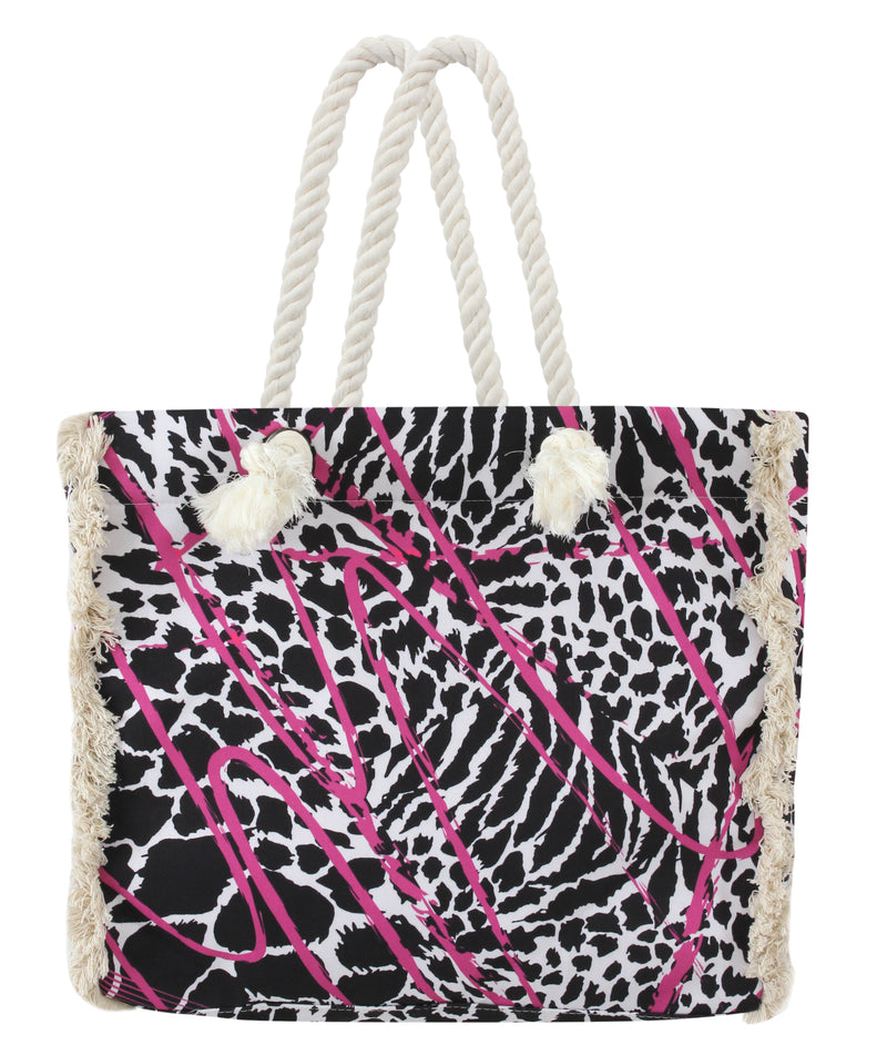 The Pinky brushed zebra Tote bag