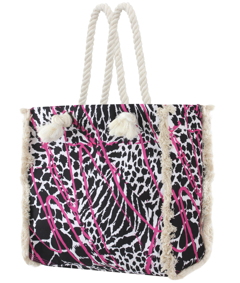 The Pinky brushed zebra Tote bag