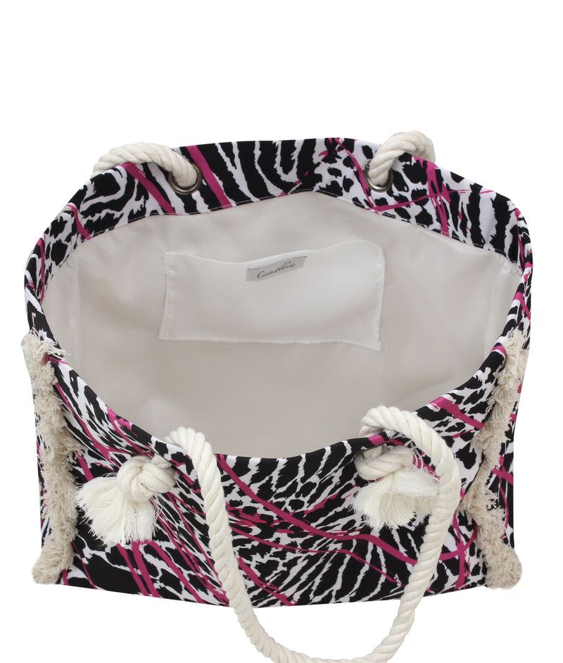 The Pinky brushed zebra Tote bag