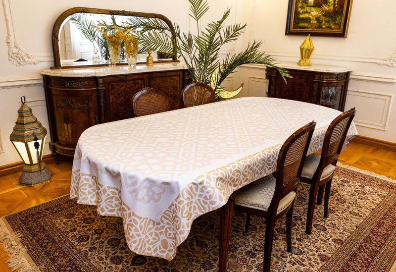 The Beige Islamic Art table cover