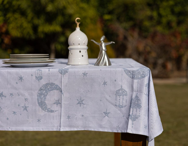 The Magical Silver Crescent table cover